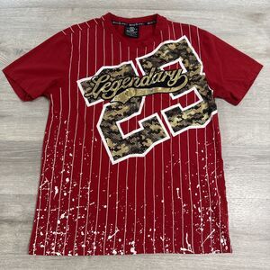 Switch Remarkable Shirt Legendary 23 Men's Red Large Pinstripe Gold 100% Cotton